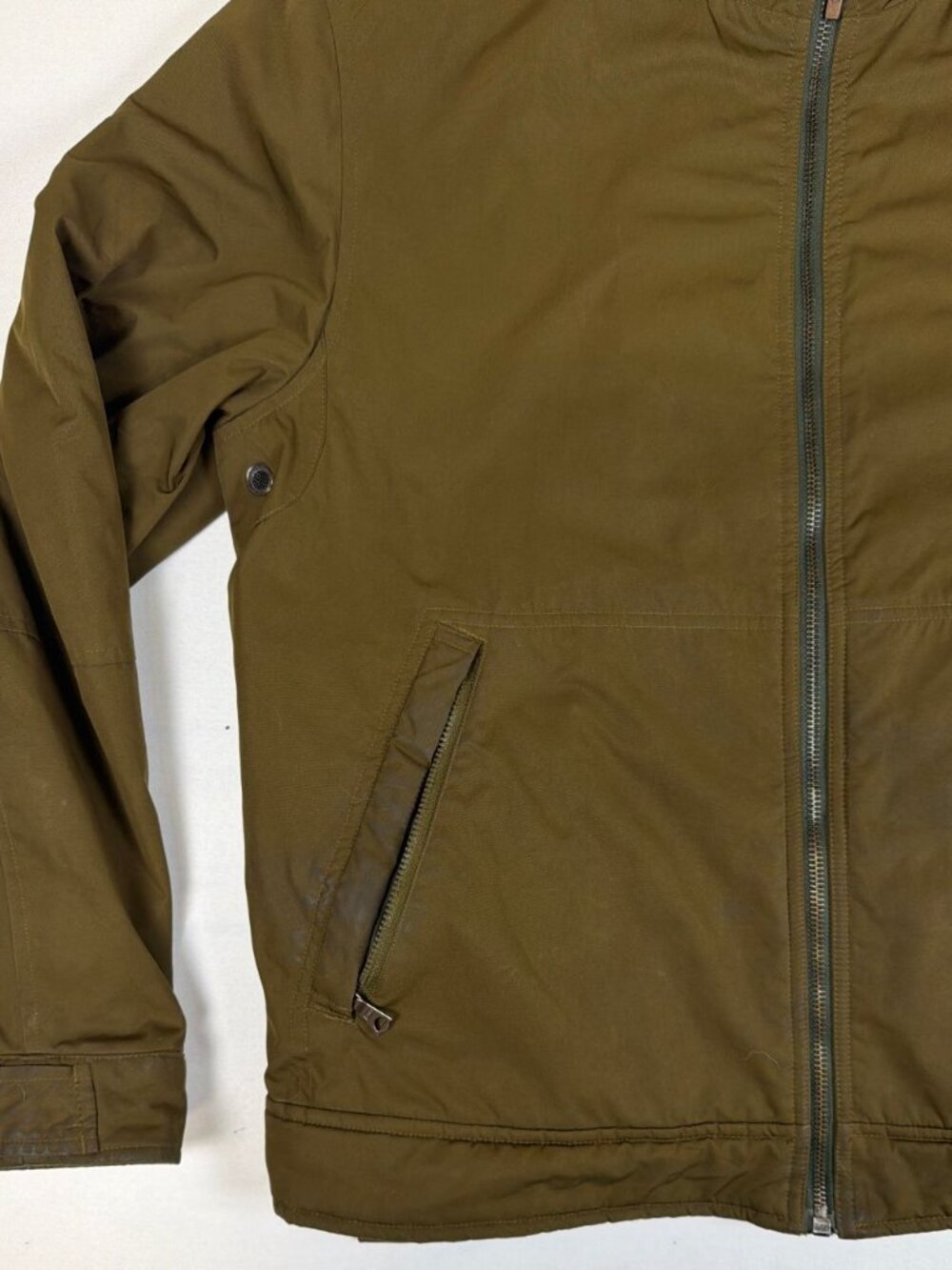 Polo Ralph Lauren Men Medium Olive Green Fleece Lined Full Zip Harrington Jacket - Picture 5 of 11